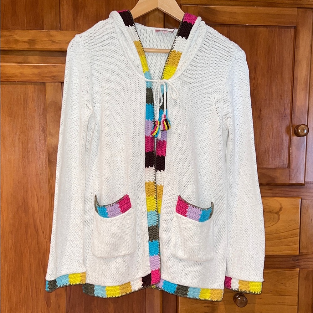 Colorful Trim Calypso St. Barth’s Women's Cardigan Sweater